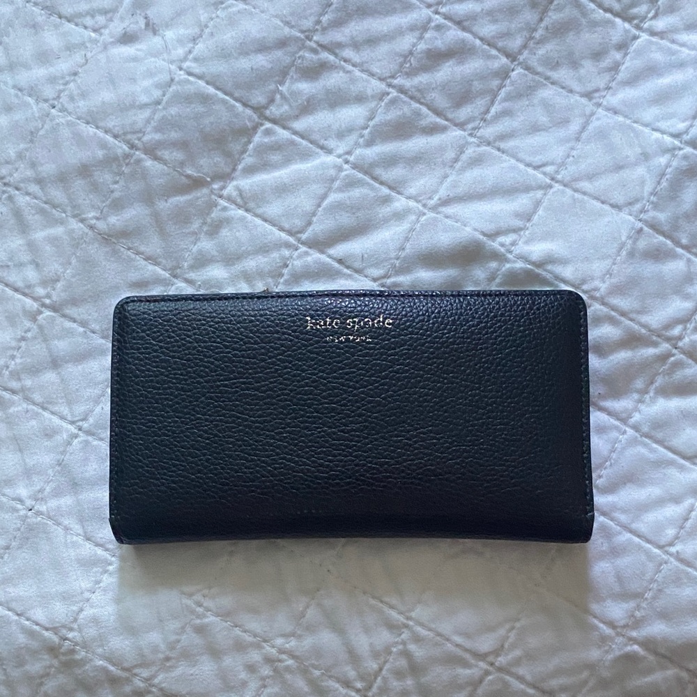 Kate Spade Black Textured Wallet